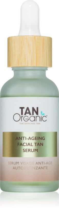 TanOrganic The Skincare Tan ser autobronzant pentru fata cu efect antirid 30 ml