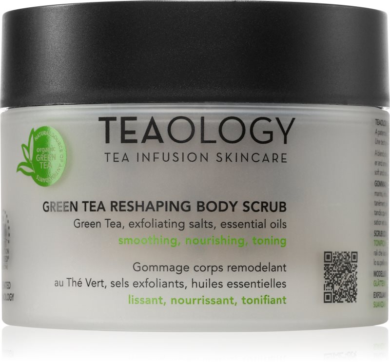 Teaology Green Tea Reshaping Body Scrub exfoliant de corp pentru matifiere 380 g
