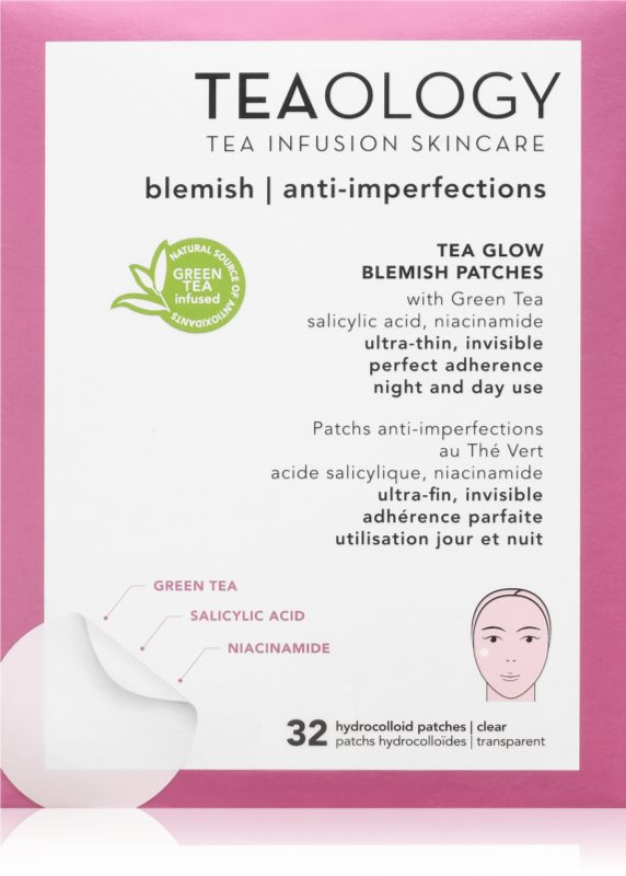 Teaology Tea Glow Blemish Patch plasturi pentru piele problematică impotriva acneei 32 buc