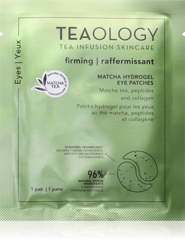 Teaology Matcha Infusion Hydrogel Eye Patches pernuțe din hidrogel cu efect regenerator pentru zona ochilor cu colagen 1 pereche