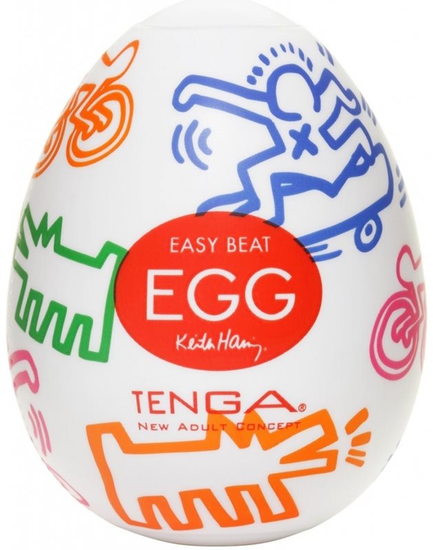 Tenga Keith Haring Egg Street masturbator de unică folosință 7 cm