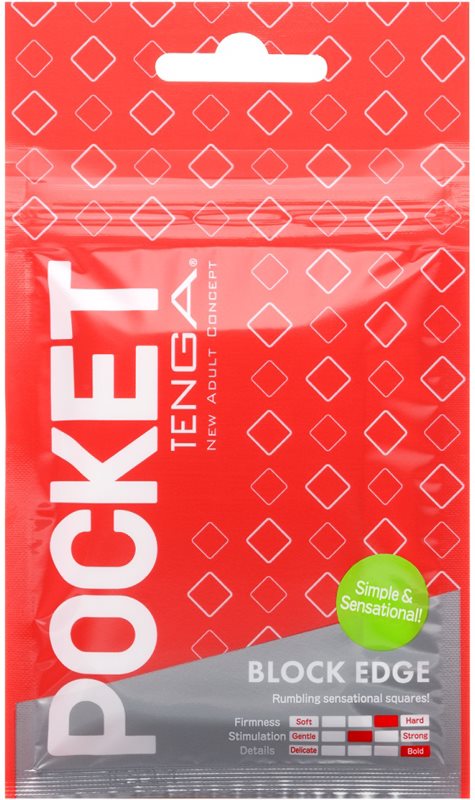 Tenga Pocket Block Edge masturbator de unică folosință 8 cm