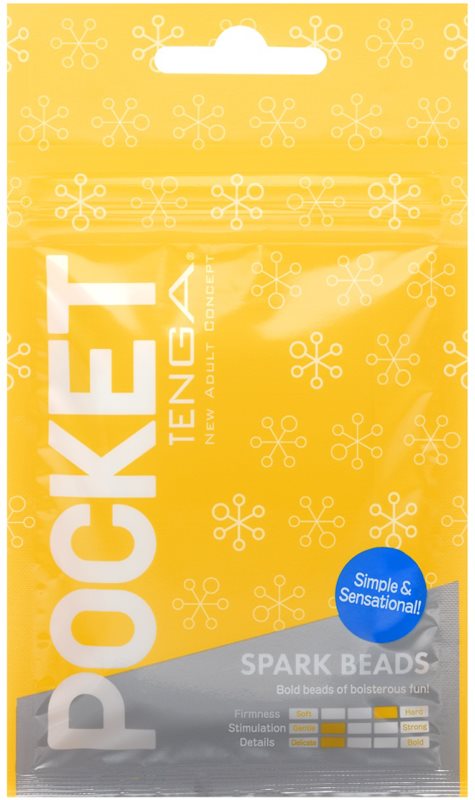 Tenga Pocket Spark Beads masturbator de unică folosință 8 cm