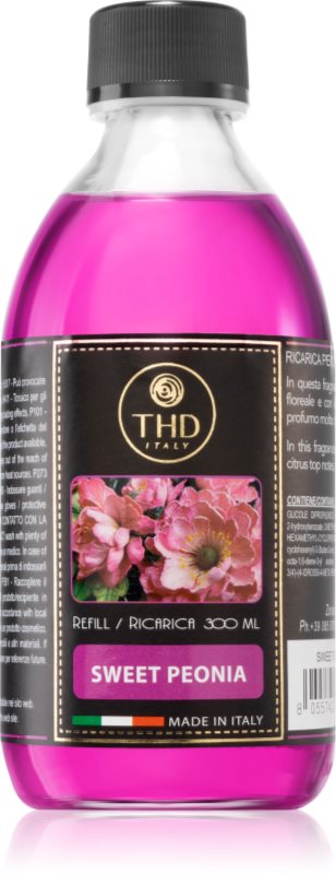 THD Ricarica Sweet Peonia reumplere în aroma difuzoarelor 300 ml