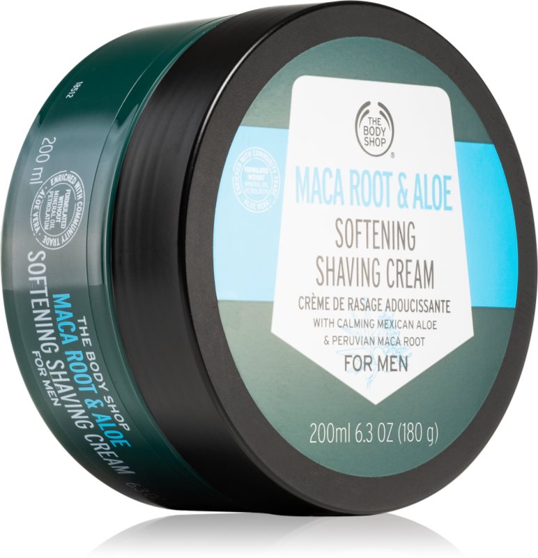 The Body Shop Maca Root & Aloe Shaving Cream cremă pentru bărbierit pentru bărbați 200 ml