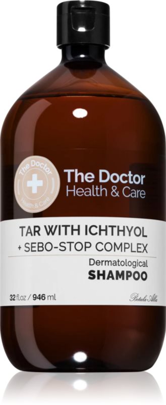 The Doctor Tar with Ichthyol + Sebo-Stop Complex șampon pentru dermatită seboreică și cazuri severe de mătreață 946 ml