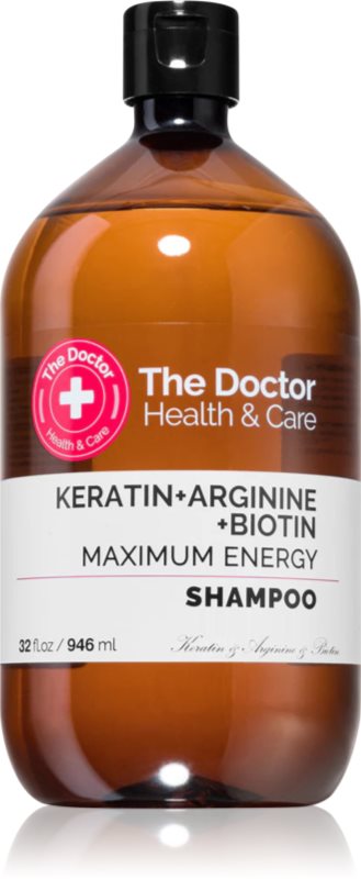 The Doctor Keratin + Arginine + Biotin Maximum Energy Sampon cu keratina pentru intarire si stralucire