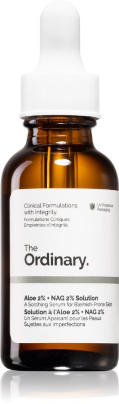 The Ordinary Aloe 2% + NAG 2% Solution ser calmant impotriva acneei 30 ml