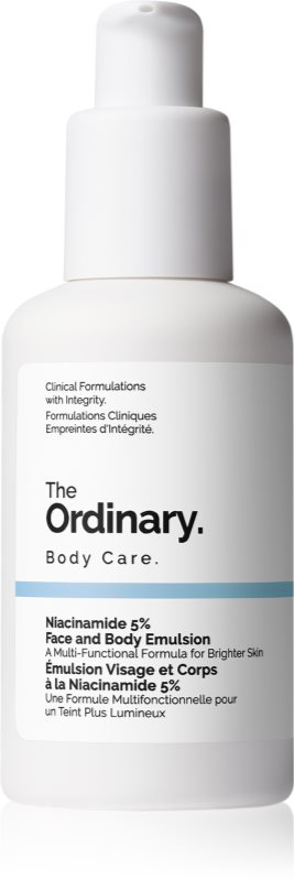 The Ordinary Niacinamide 5% Face & Body Emulsion emulsie hidratantă lejeră impotriva petelor intunecate pentru față și corp 100 ml