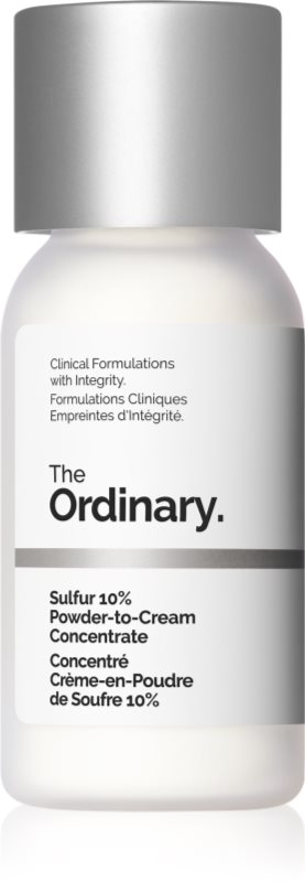 The Ordinary Sulfur 10% Powder-to-Cream Concentrate tratament topic pentru acnee 5 g