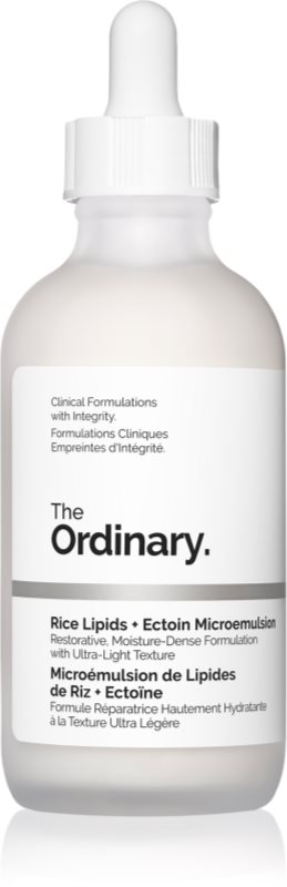 The Ordinary Rice Lipids + Ectoin Microemulsion emulsie hidratantă lejeră pentru netezirea pielii