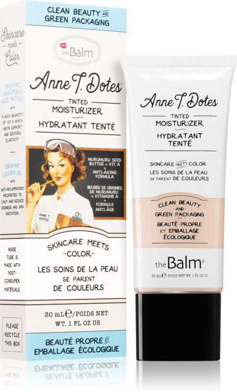 theBalm Anne T. Dotes® Tinted Moisturizer crema hidratanta si tonifianta culoare #10 Very Fair For Cool Tones 30 ml