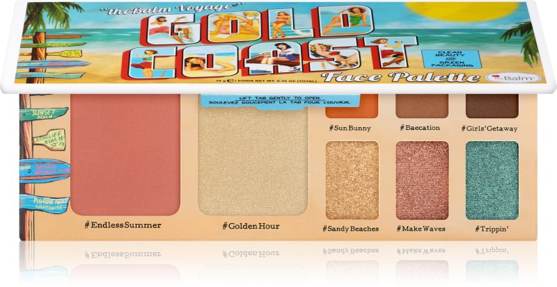 theBalm Voyage Gold Coast paletă de farduri pentru obraji 10 g