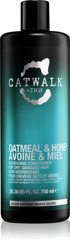 TIGI Catwalk Oatmeal & Honey balsam hranitor pentru păr uscat și deteriorat 750 ml