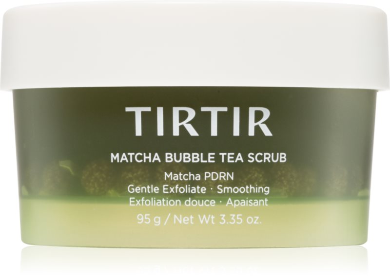 TIRTIR Matcha Bubble Tea Scrub curatare usoara dupa exfoliere cu efect calmant 95 g