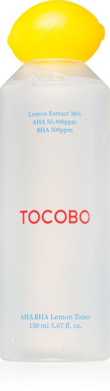 TOCOBO AHA BHA Lemon Toner solutie tonica cu efect de iluminare pentru uniformizarea nuantei tenului 150 ml