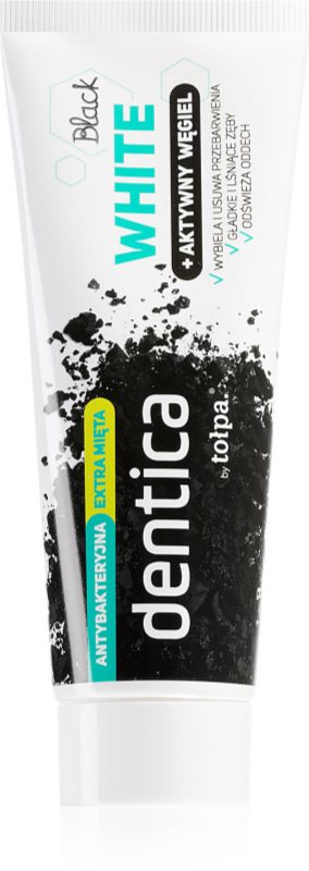 Tołpa Dentica Black White Pasta de dinti albire cu cărbune activ 75 ml