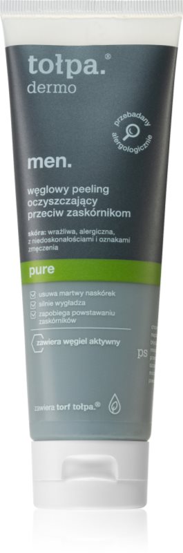 Tołpa Dermo Men Pure exfoliant de curățare impotriva punctelor negre 100 ml