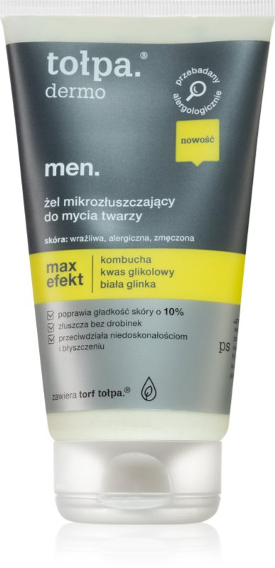 Tołpa Dermo Men Max Effect gel exfoliant de curatare pentru barbati 150 ml