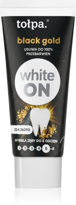 Tołpa On White Black Gold pasta de dinti pentru albire 20 ml