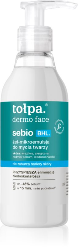 Tołpa Dermo Face Sebio BHL Gel facial de curatare 195 ml