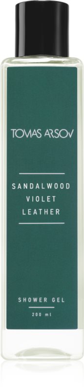 Tomas Arsov SANDALWOOD VIOLET LEATHER Shower gel gel parfumat pentru duș cu efect de hidratare 200 ml