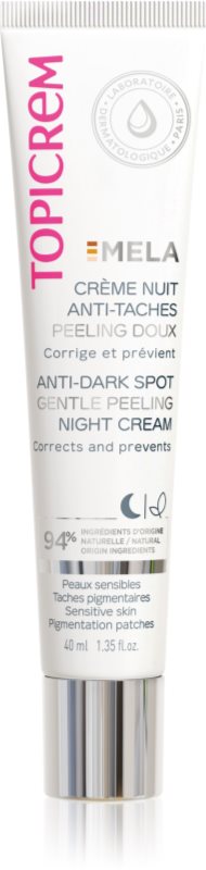 Topicrem MELA Corrective Night Cream cremă corectoare de noapte impotriva petelor 40 ml