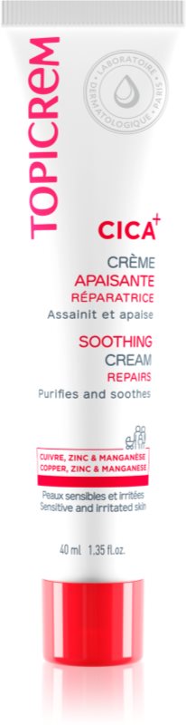 Topicrem CICA Soothing Cream crema intensiv regeneratoare pentru piele iritata 40 ml