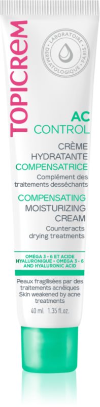 Topicrem AC Compensating Moisturizing Cream cremă hidratantă pentru tenul gras, predispus la acnee 40 ml