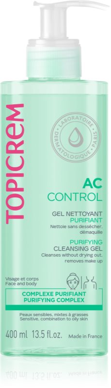 Topicrem AC Purifying Cleansing Gel gel de curatare pentru ten sensibil 400 ml