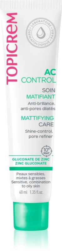 Topicrem AC Mattifying Care crema de piele ușor liniștitoare 40 ml