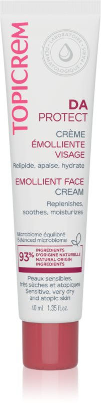 Topicrem DA Emollient Face Cream crema emolienta pentru piele uscata spre atopica 40 ml