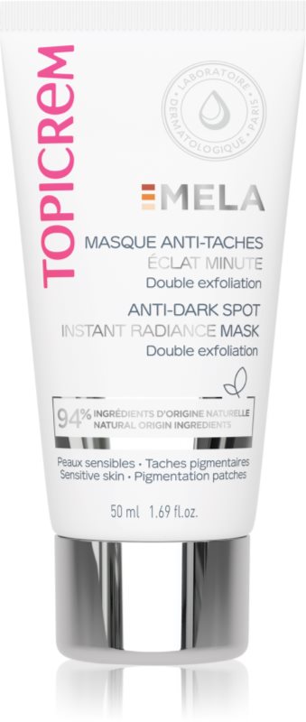 Topicrem MELA Anti-Dark Spot Instant Radiance Mask masca iluminatoare impotriva petelor 50 ml