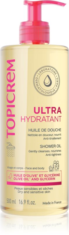 Topicrem UH BODY Shower Oil ulei de curățare hidratant pentru piele uscata si sensibila 500 ml