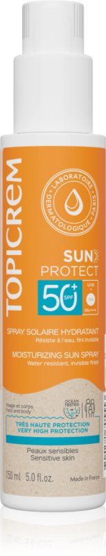Topicrem Sun Protect Moisturizing Sun Spray spray de protecție cu efect de hidratare SPF 50+ 150 ml