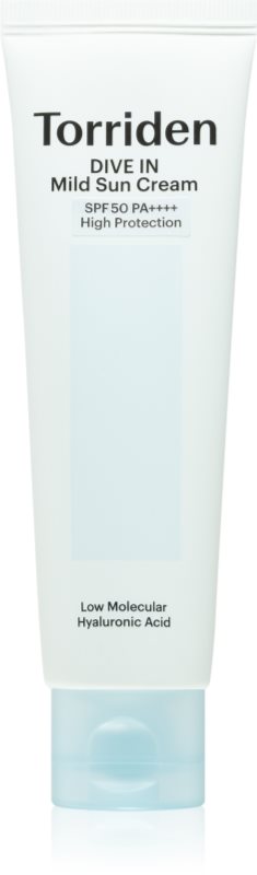 Torriden Dive In Mild Sun Cream fluid mineral cu protecție solară cu efect de hidratare SPF 50+ 60 ml
