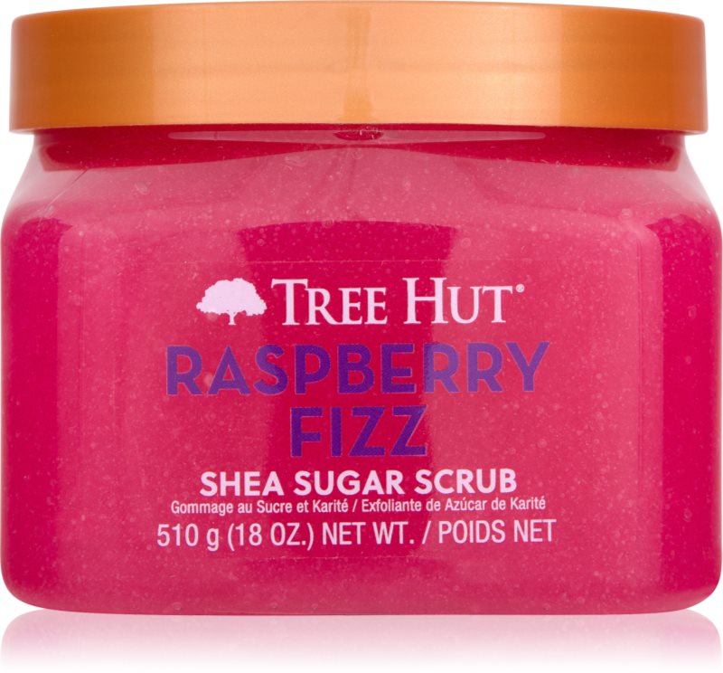 Tree Hut Shea Sugar Scrub Raspberry Fizz exfoliant din zahar unt de shea 510 g