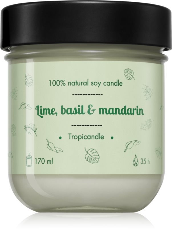 Tropicandle Lime, Basil & Mandarin lumânare parfumată 170 ml