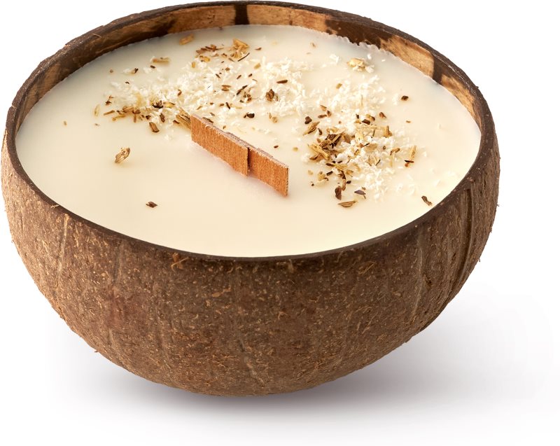 Tropicandle Coconut lumânare parfumată cu fitil din lemn 350 ml