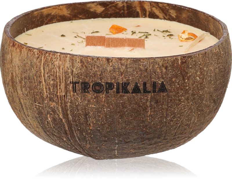 Tropicandle Sandalwood & Tangerine lumânare parfumată cu fitil din lemn 350 ml