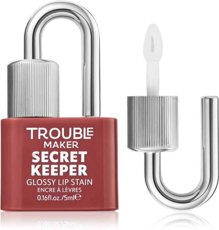 Trouble Maker Secret Keeper Lip Gloss Stain ruj pentru un efect de lunga durata