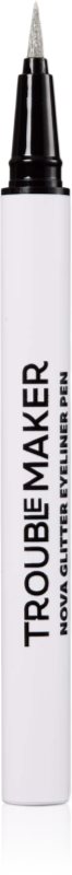 Trouble Maker Nova Glitter Liquid Eyeliner Pen creion de ochi, cu sclipici culoare Circuit Breaker Silver 0.5 ml
