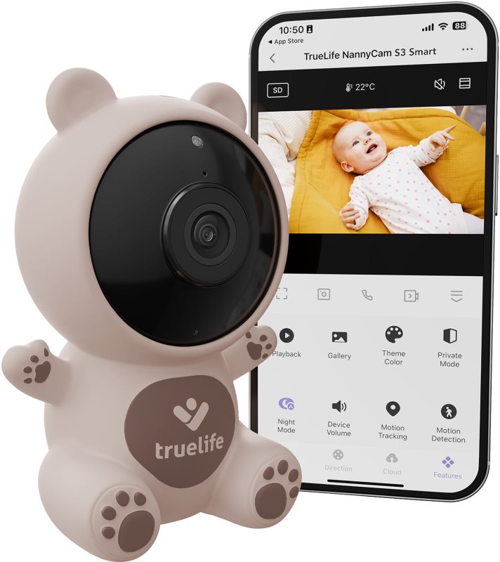TrueLife NannyCam S3 Smart monitor video digital pentru bebeluși 1 buc