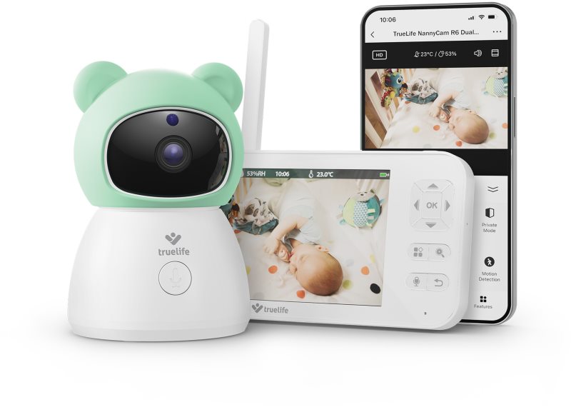 TrueLife NannyCam R6 Dual Smart monitor video digital pentru bebeluși 1 buc