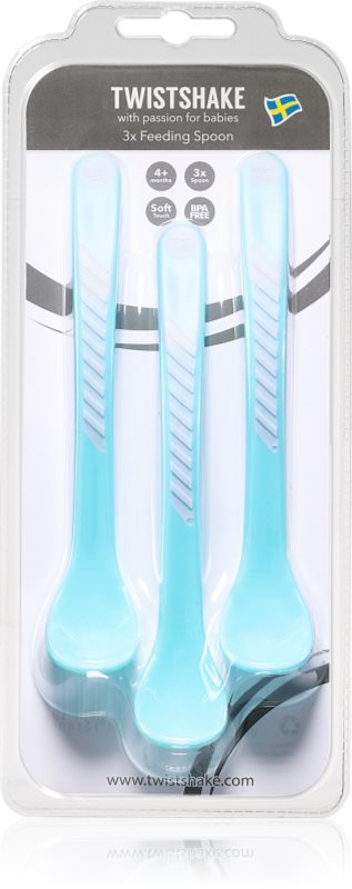Twistshake Feeding Spoons linguriță 4+m Pastel Blue 3 buc