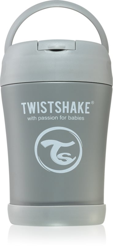 Twistshake Stainless Steel Food Container Grey termos pentru mâncare 350 ml