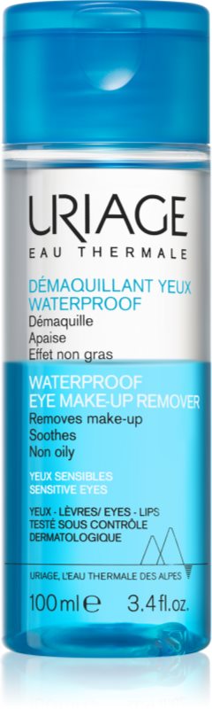 Uriage Eau Thermale Waterproof Eye Make-up Remover demachiant pentru machiajul rezistent la apa pentru ochi sensibili 100 ml