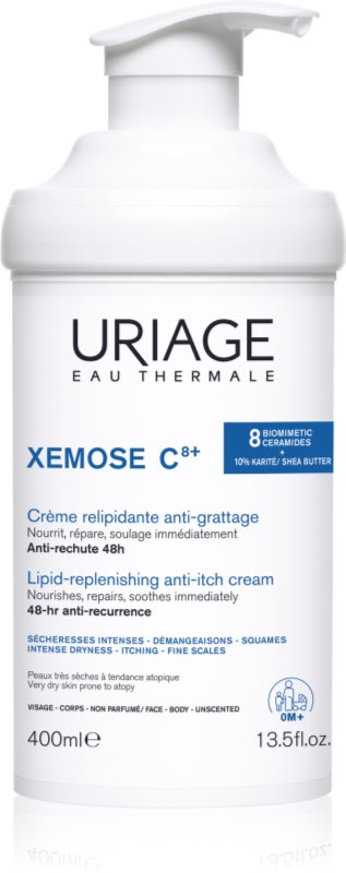 Uriage Xemose C8+ Lipid-Replenishing Anti-Irritation Cream crema lipida regeneranta impotriva iritatiilor pentru piele foarte sensibila sau cu dermatita atopica