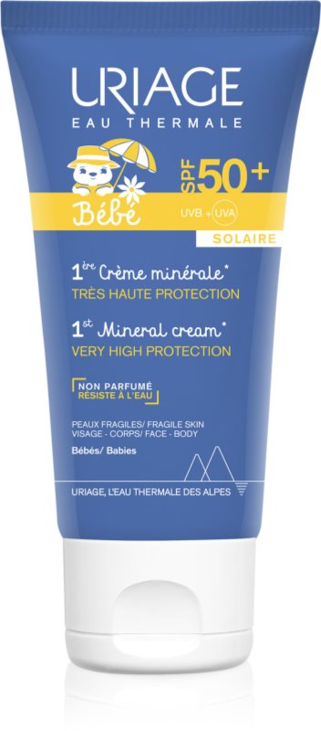 Uriage Bébé 1st Mineral Cream SPF 50+ Crema de soare cu minerale SPF 50+ 50 ml