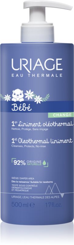 Uriage Bébé 1st Oleothermal Liniment crema de curățare cremoasă pentru copii in zona scutecelor 500 ml